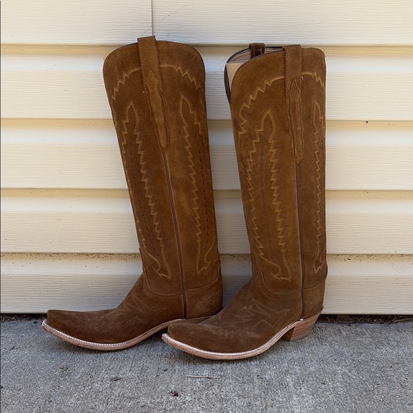 Lucchese Shoes - Lucchese Priscilla suede espresso side 10